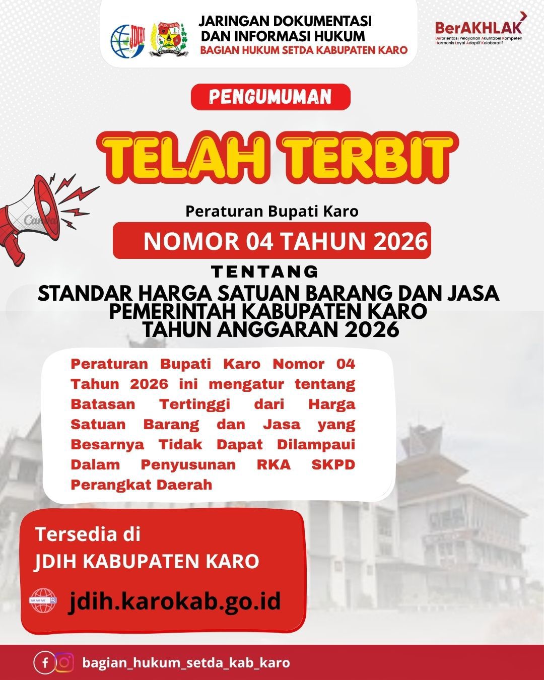 SSH Kabupaten Karo 2026